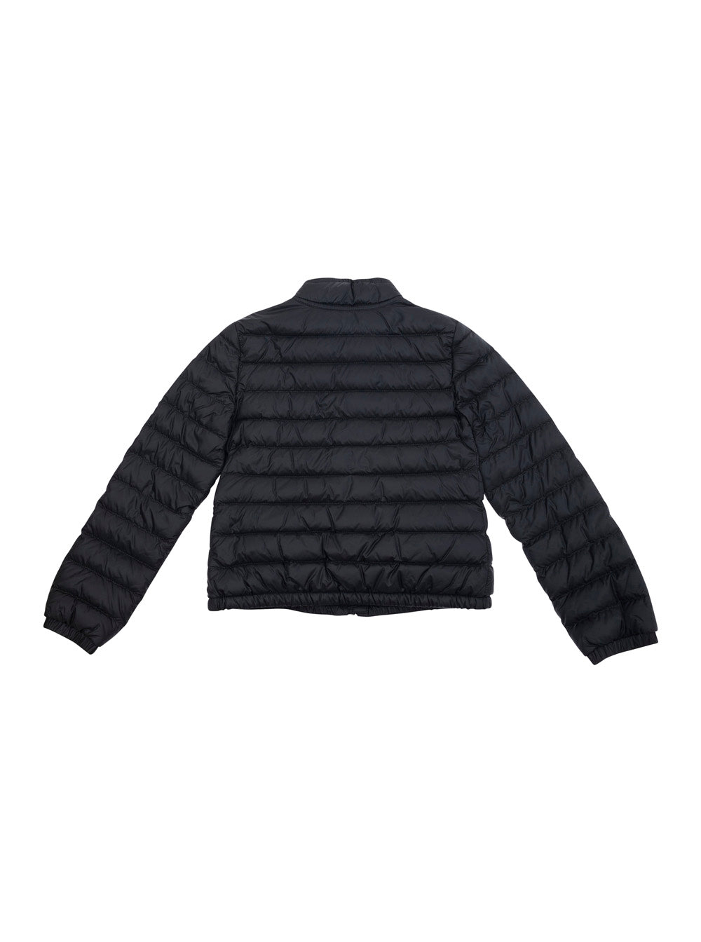 Lans Black Down Jacket With Logo Patch On The Sleeve Tech Fabric Girl Polyamide