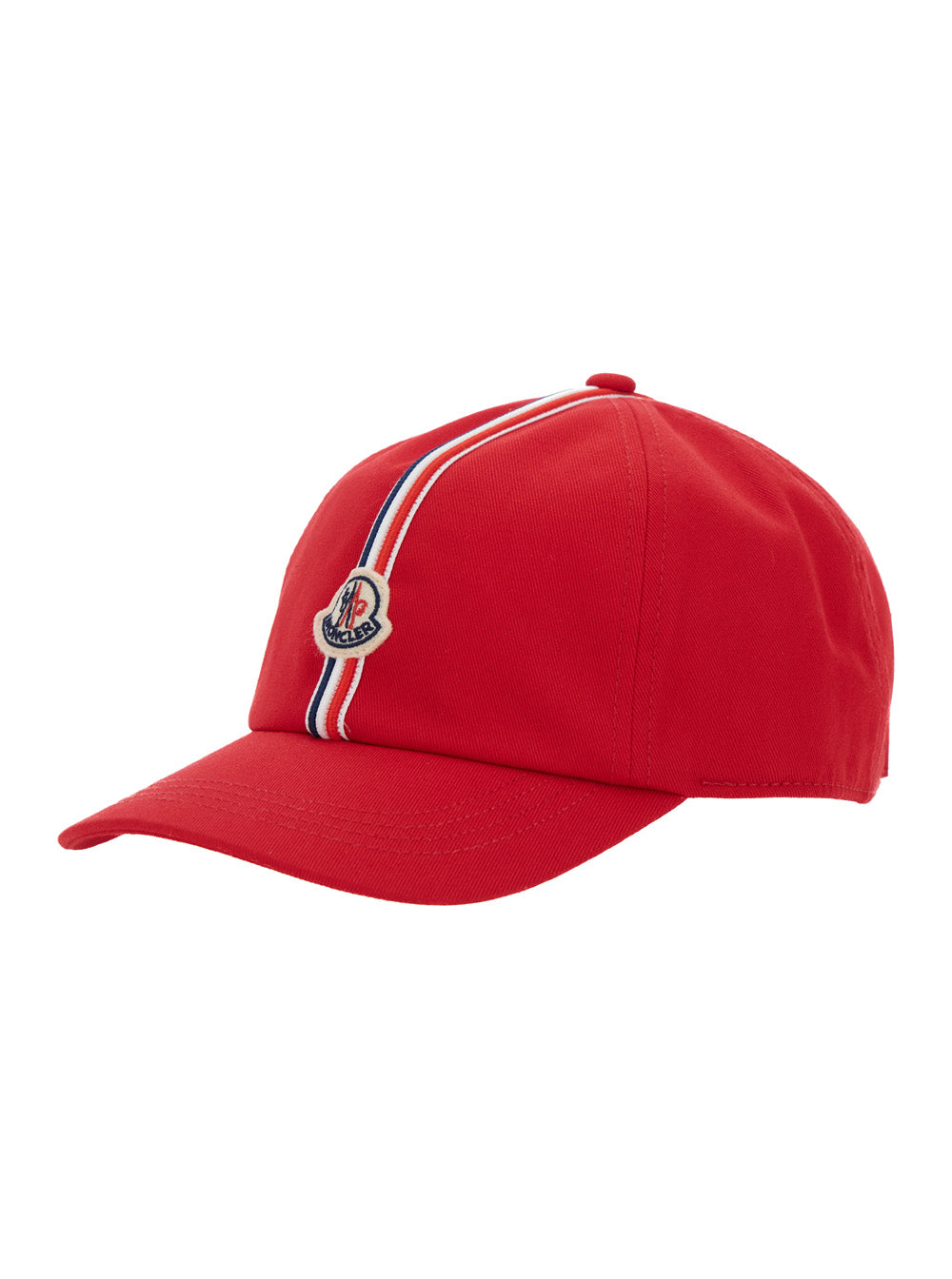 Red Baseball Hat with Logo Patch on the Front in Cotton Boy And Gloves