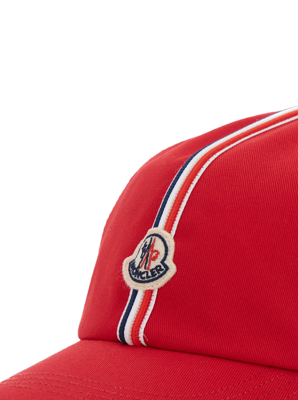 Red Baseball Hat with Logo Patch on the Front in Cotton Boy And Gloves