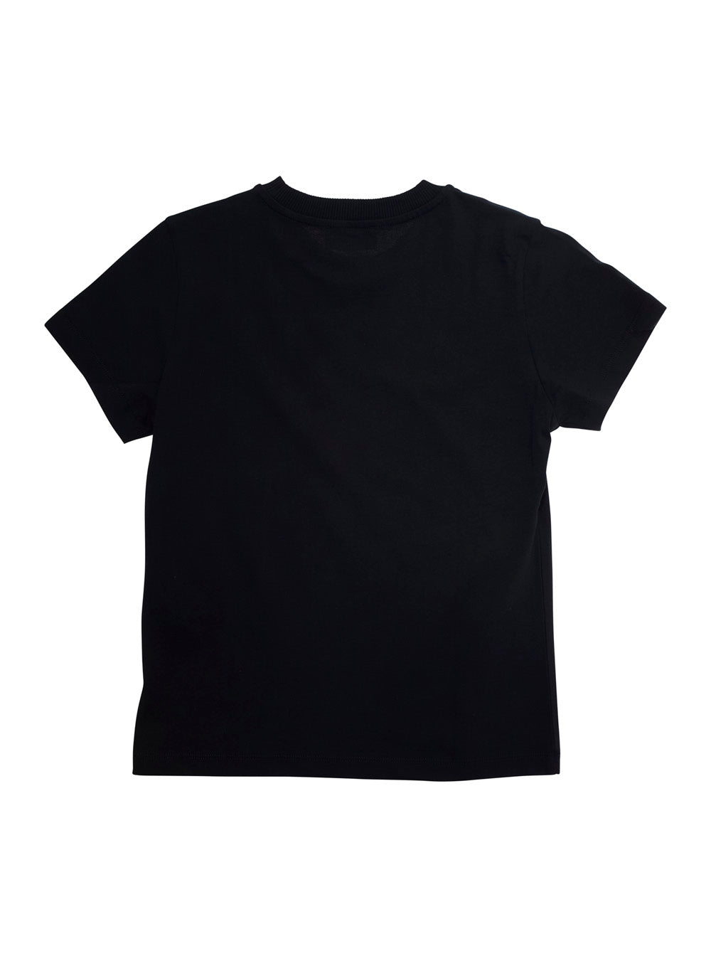 Black T-Shirt With Teddy Bear Print On The Front Cotton Boy Tshirts And Polo Shirts
