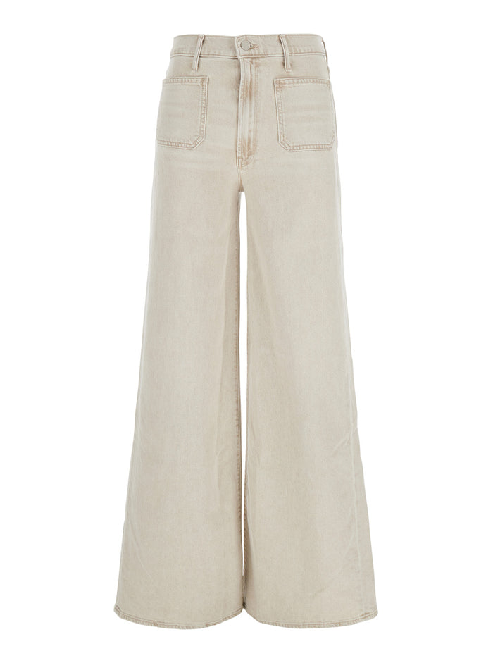 Patch Pocket Undercover Sneak Beige Five-Pocket Jeans Cotton Woman Elastan