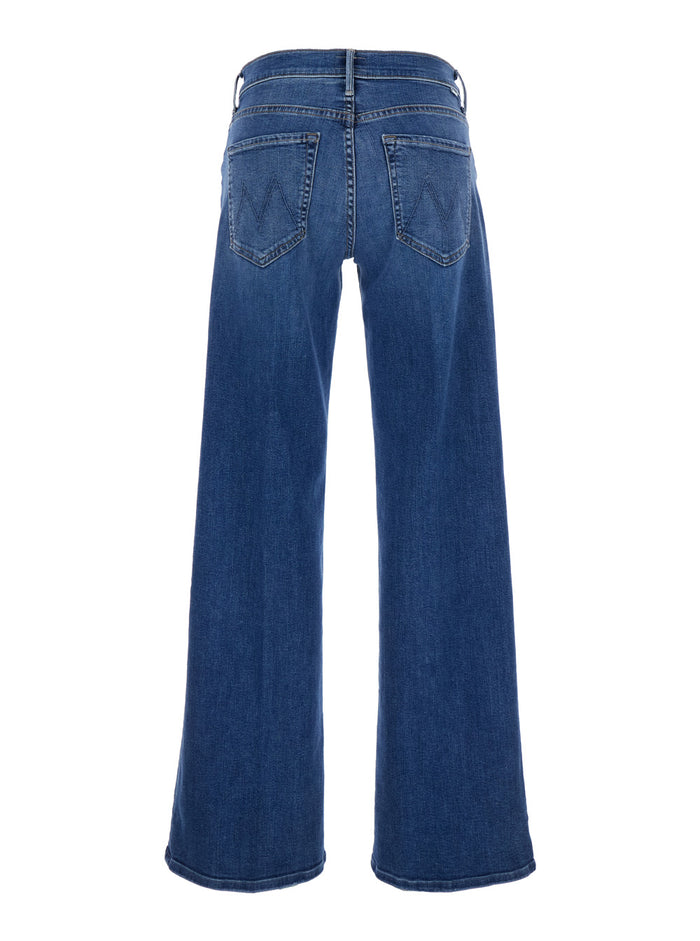 The Maven Sneak Blue Flared Jeans With Mid Rise And Belt Loops Denim Woman Blu