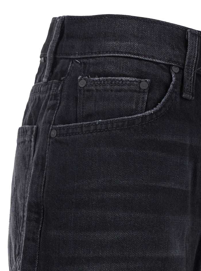 The Spinner Black Five-Pocket Jeans With High Waist Cotton Woman