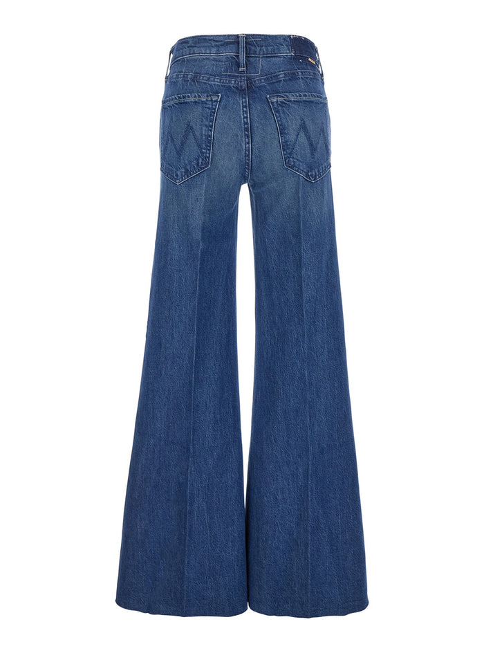 The Twisted Sneak Fray Blue Five-Pocket Jeans With Bleached Effect Cotton Blend Woman Blu Elastan