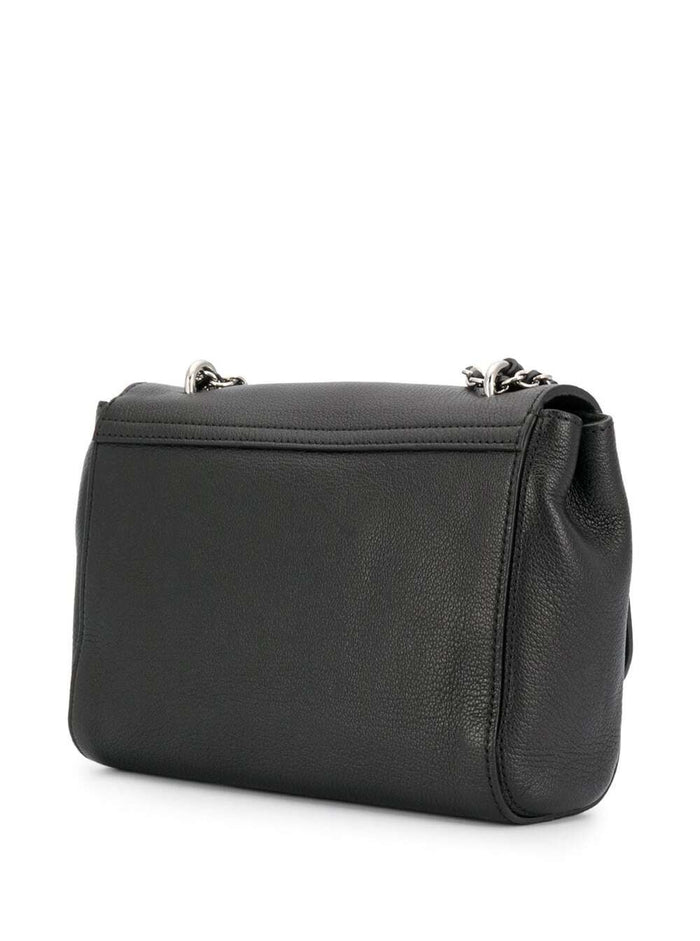 Lily Glossy Goat Black Calf Crossbody Bags