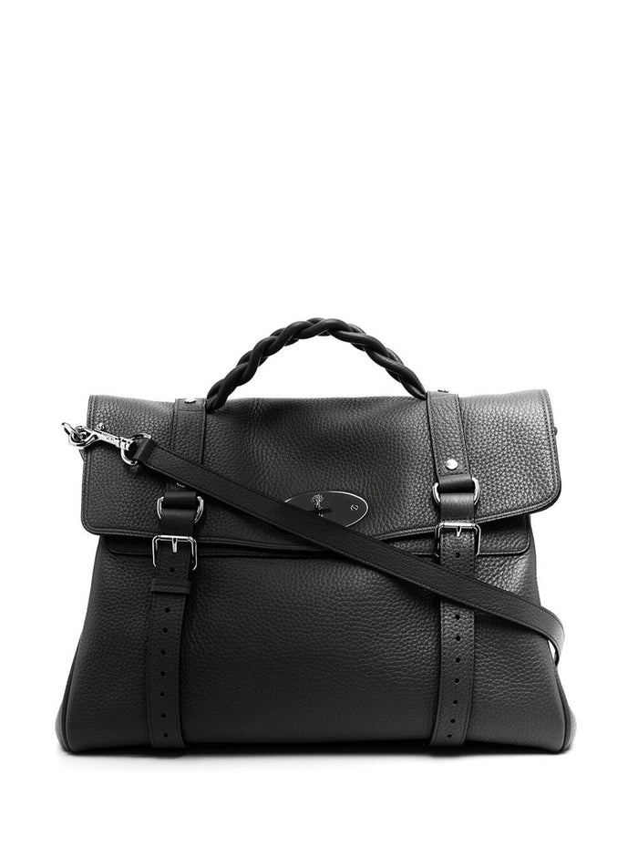 Mulberry Woman Alexa Black Leather Tote Bag Calf Hand