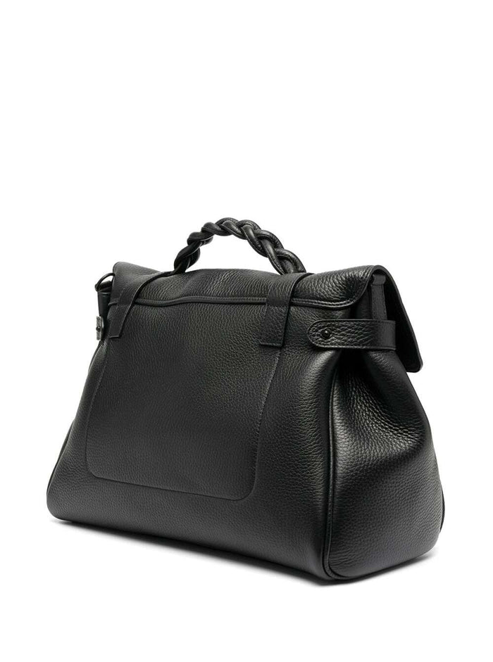 Mulberry Woman Alexa Black Leather Tote Bag Calf Hand