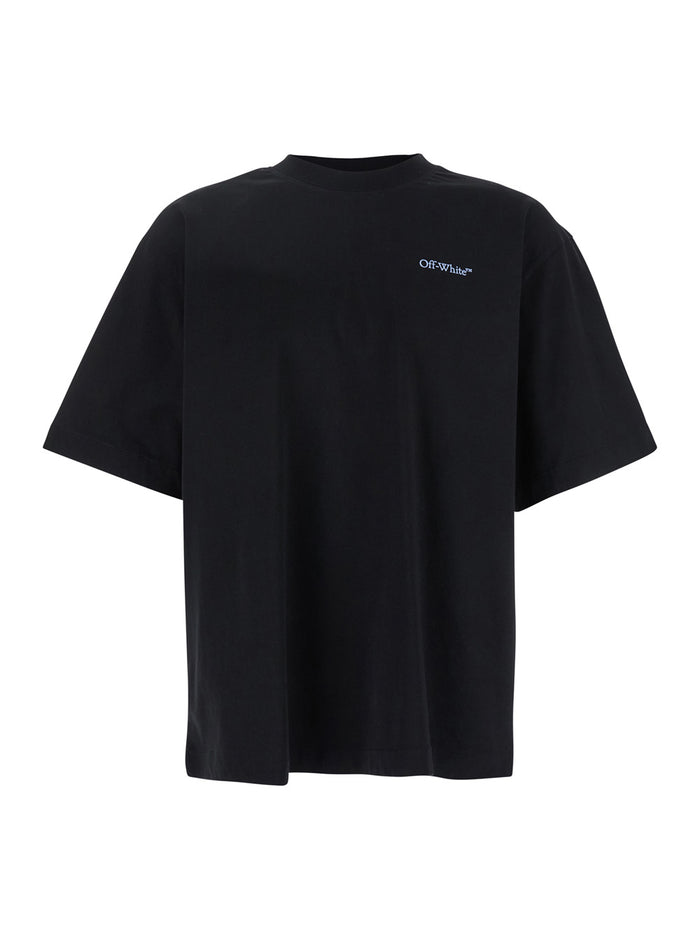 Barber Arrow Black T-Shirt With Logo On The Front And Maxi Back Cotton Man Tshirts Polo Shirts