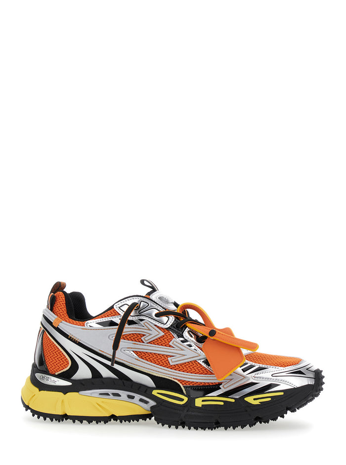 Ow Be Right Back Multicolor Low Top Sneakers With Zip-Tie Detail Mesh And Leather Man