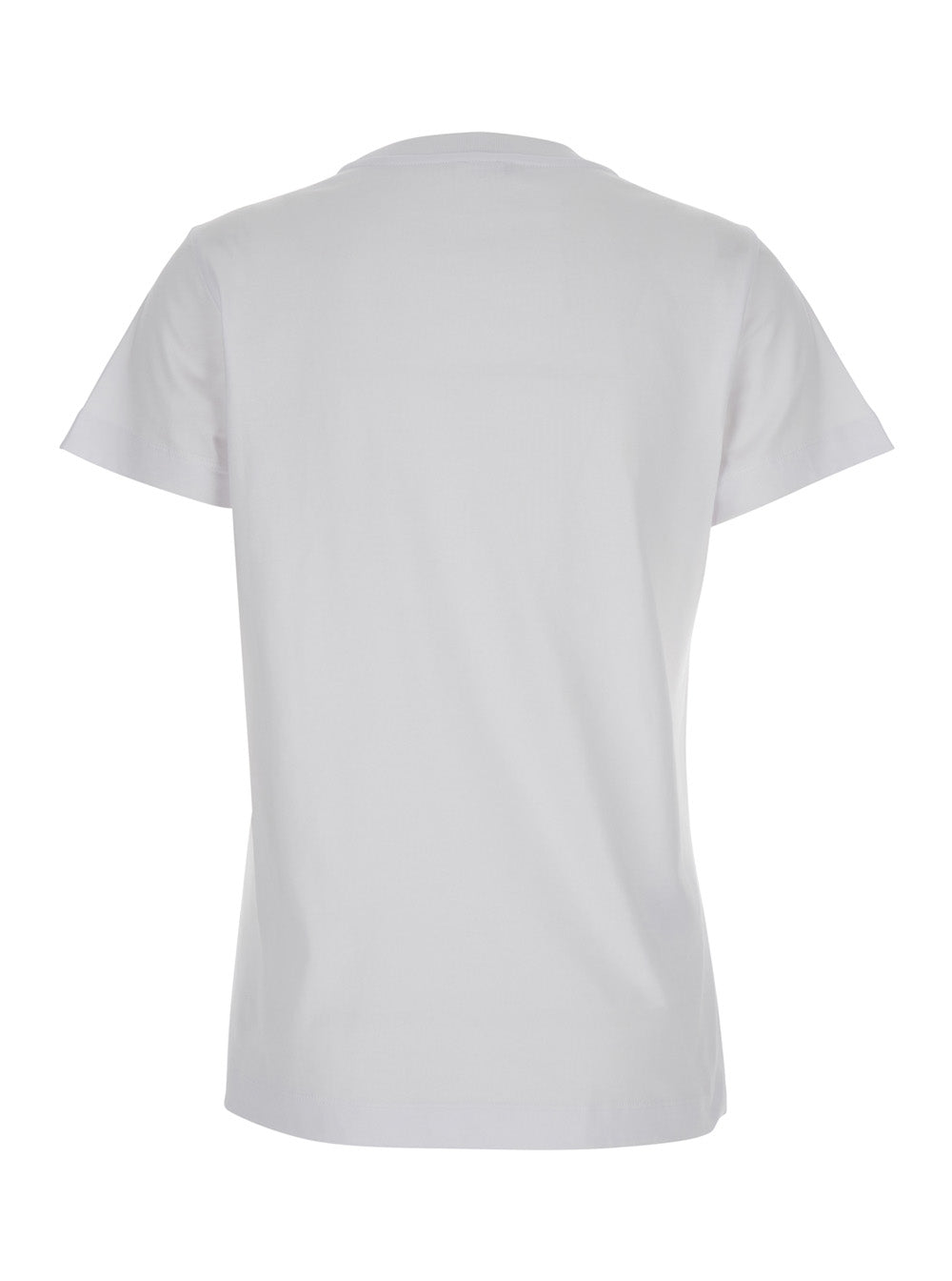 Start White Crewneck T-Shirt With Tonal Logo Lettering On The Front Cotton Woman Tshirts And Polo Shirts