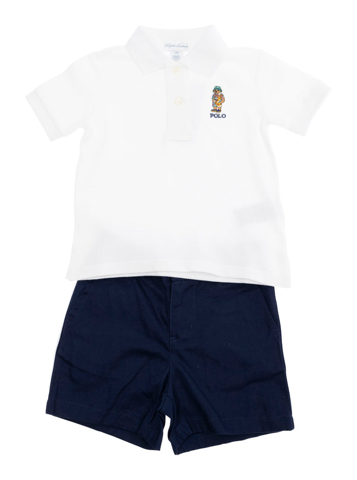 Multicolor Set With Logo Print On The Front Cotton Baby Suits