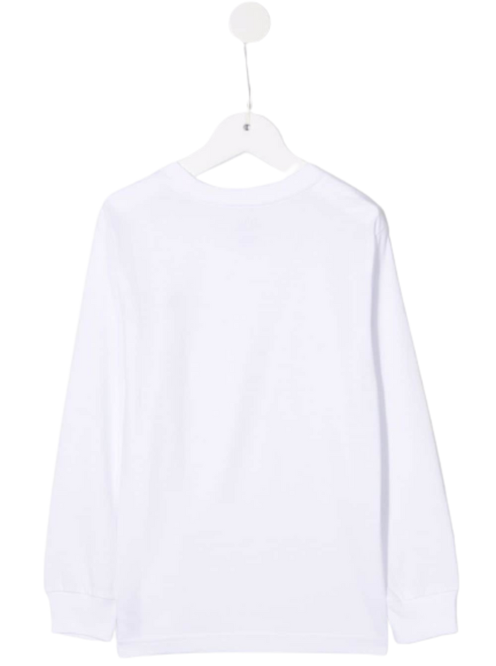Long-Sleeved White Cotton T-Shirt With Logo Polo Ralph Lauren Kids Boy Jersey