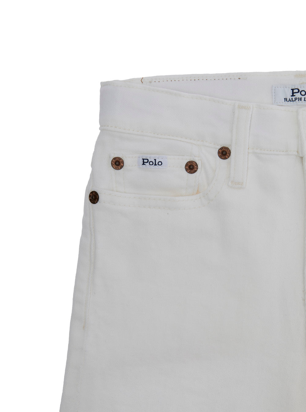Sullivan White Jeans With Logo Patch On Front And Rear Denim Boy