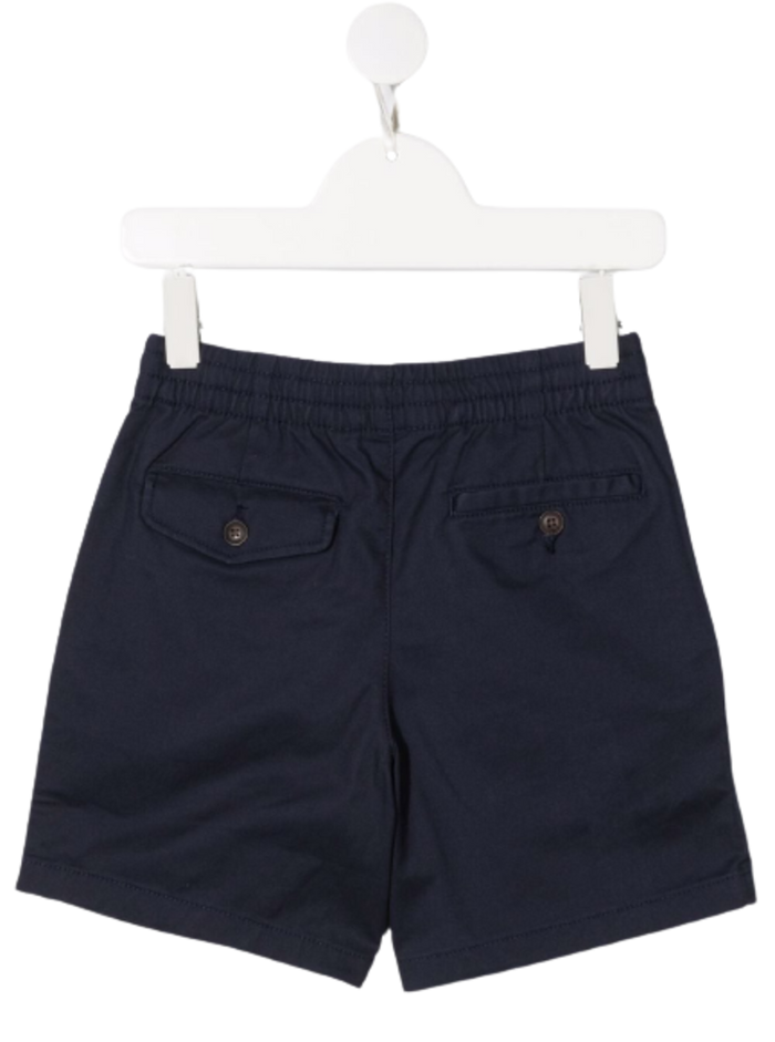 Polo Ralph Lauren Boy Cotton Blue Bermuda With Logo Blu Elastane Shorts And