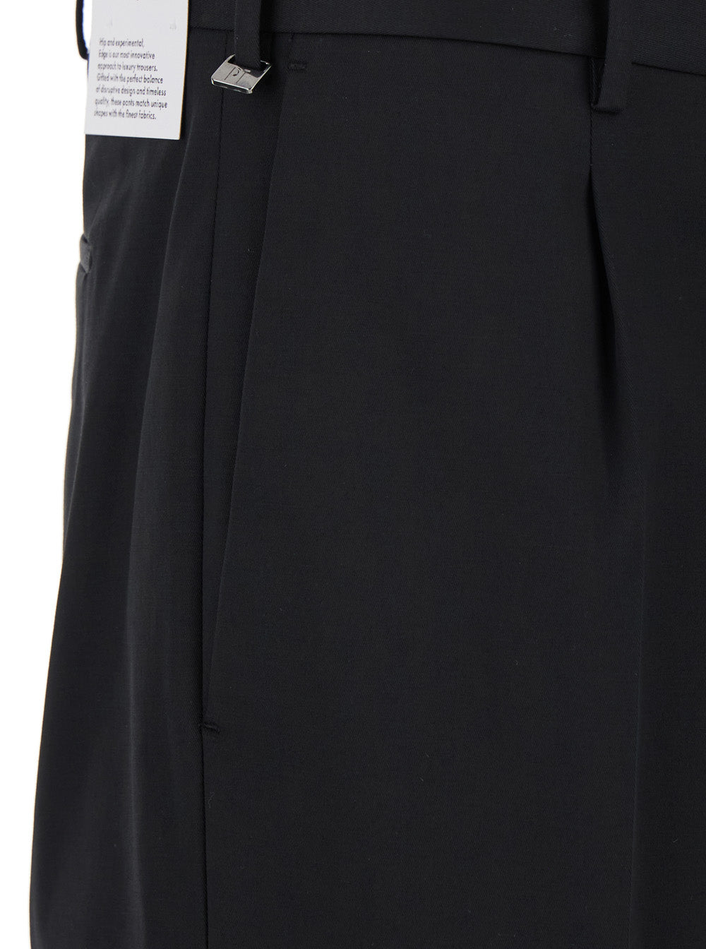 Dieci Black Pants With Pence Cotton Man Elastane Trousers