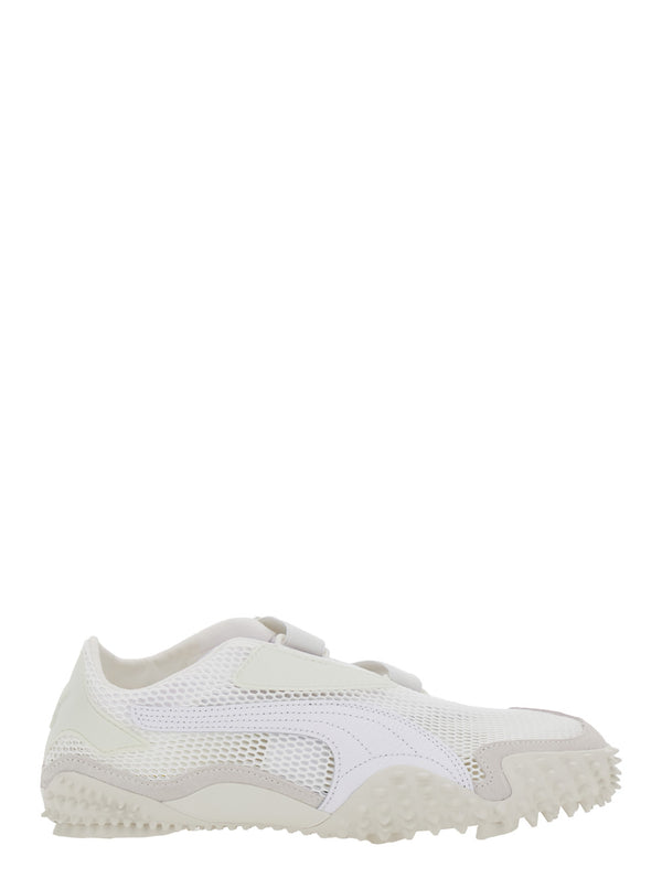 Mostro White Low Top Sneaker Textile Trainers