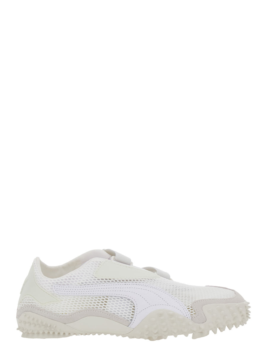Mostro White Low Top Sneaker Textile Trainers