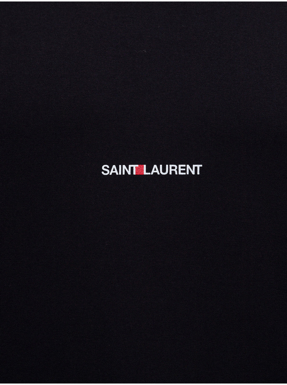 Black T-shirt with Logo Cotton Tshirts And Polo Shirts