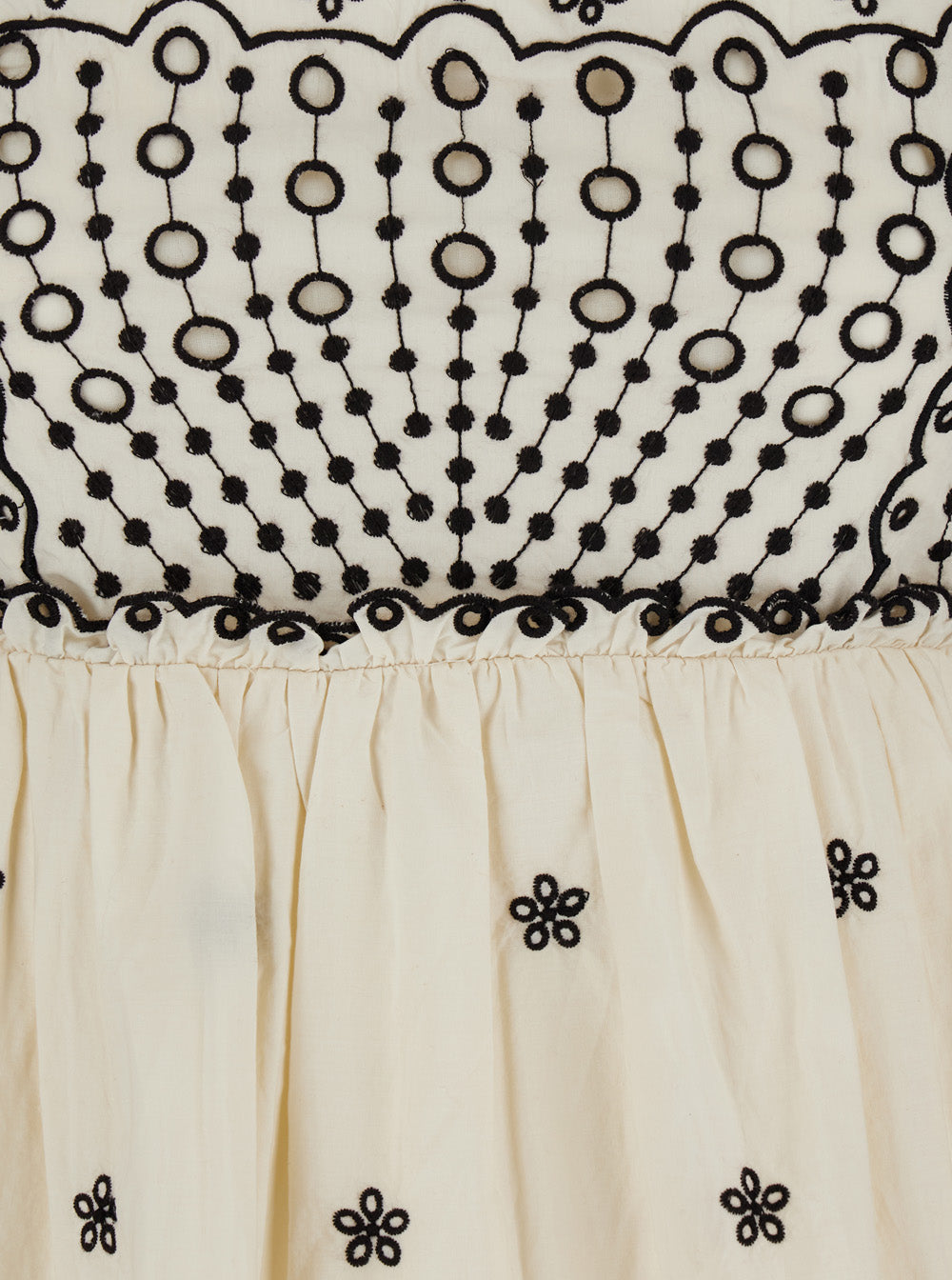 Kingsley White Dress With All-Over Embroidery Cotton Woman