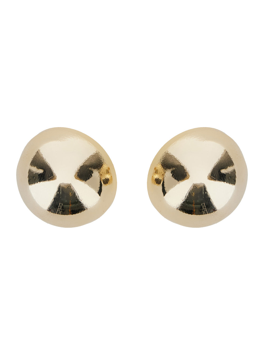 Sade Metallic Earings with Rear Closure and Circular Shape in Brass Woman Earrings