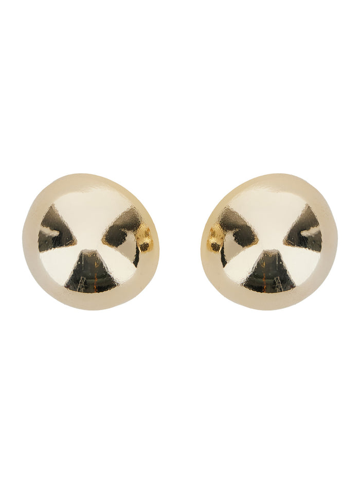 Sade Metallic Earings with Rear Closure and Circular Shape in Brass Woman Earrings