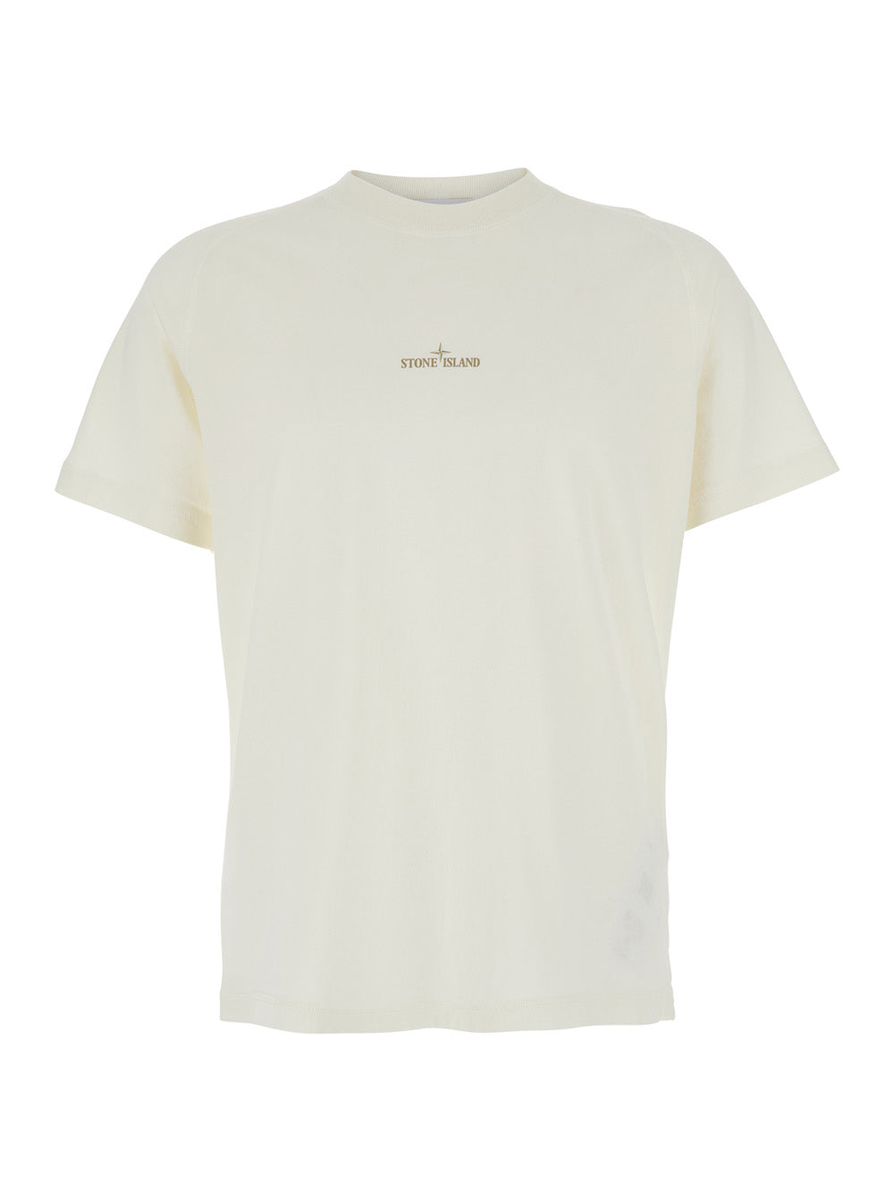 White T-Shirt With Lettering Logo On The Front And Maxi Back Cotton Man Tshirts Polo Shirts