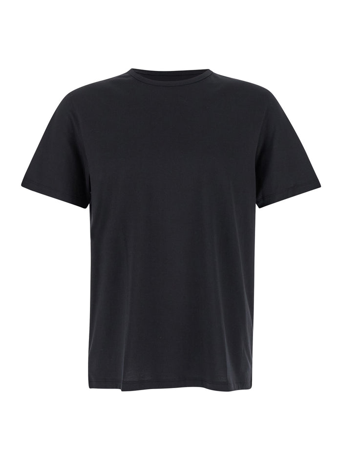 Black Basic Crewneck T-Shirt Jersey Man Cotton Tshirts And Polo Shirts