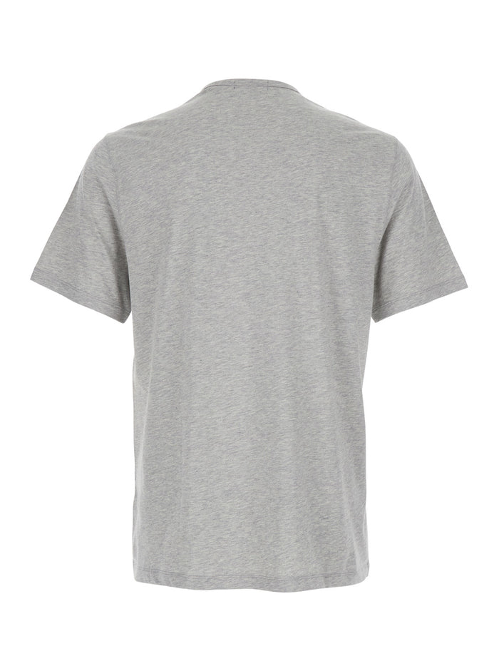 Grey Basic Crewneck T-Shirt Jersey Man Tshirts And Polo Shirts