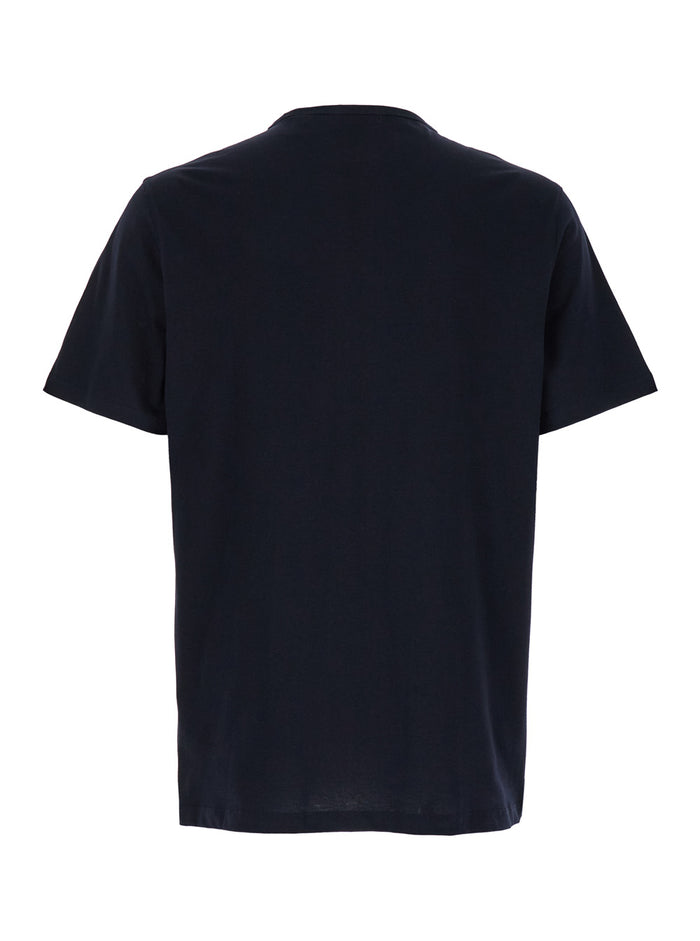 Blue Crewneck T-Shirt Jersey Man Blu Tshirts And Polo Shirts