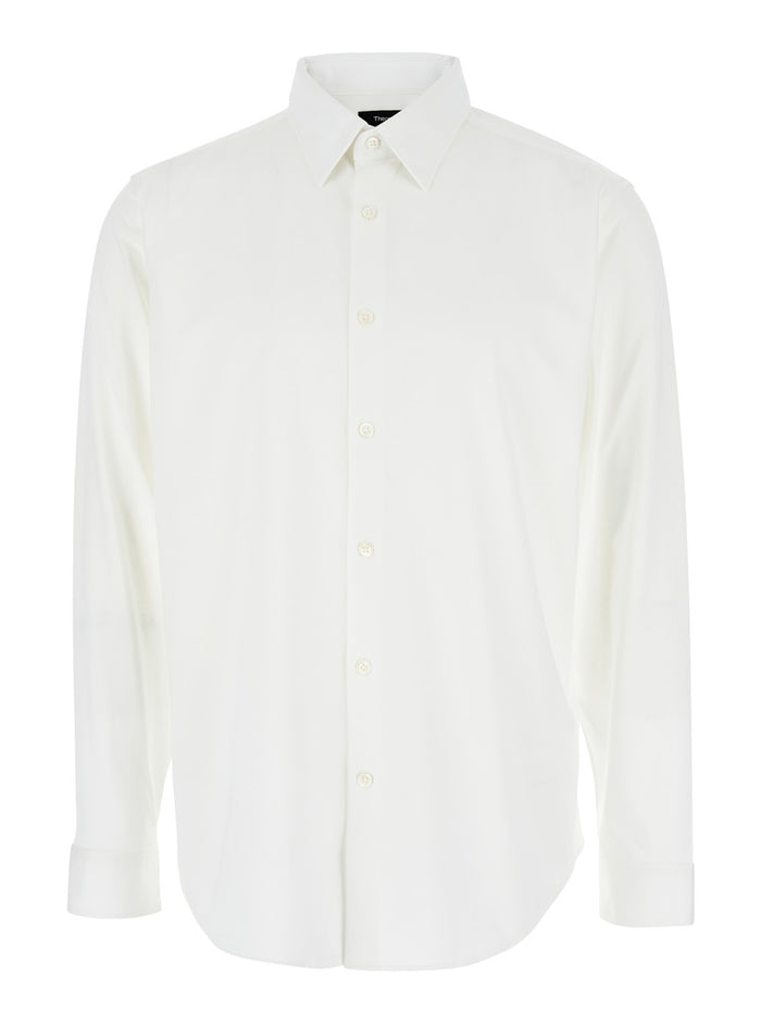 Sylvain White Shirt with Pointed Collar in Cotton Blend Man And Blouses