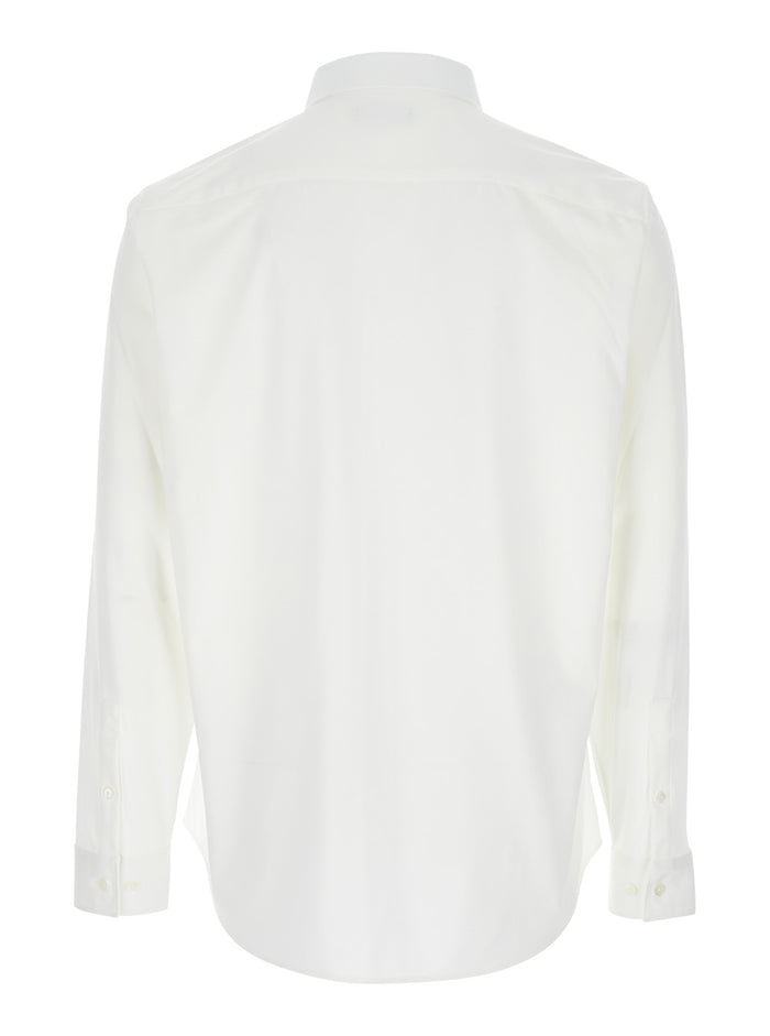 Sylvain White Shirt with Pointed Collar in Cotton Blend Man And Blouses