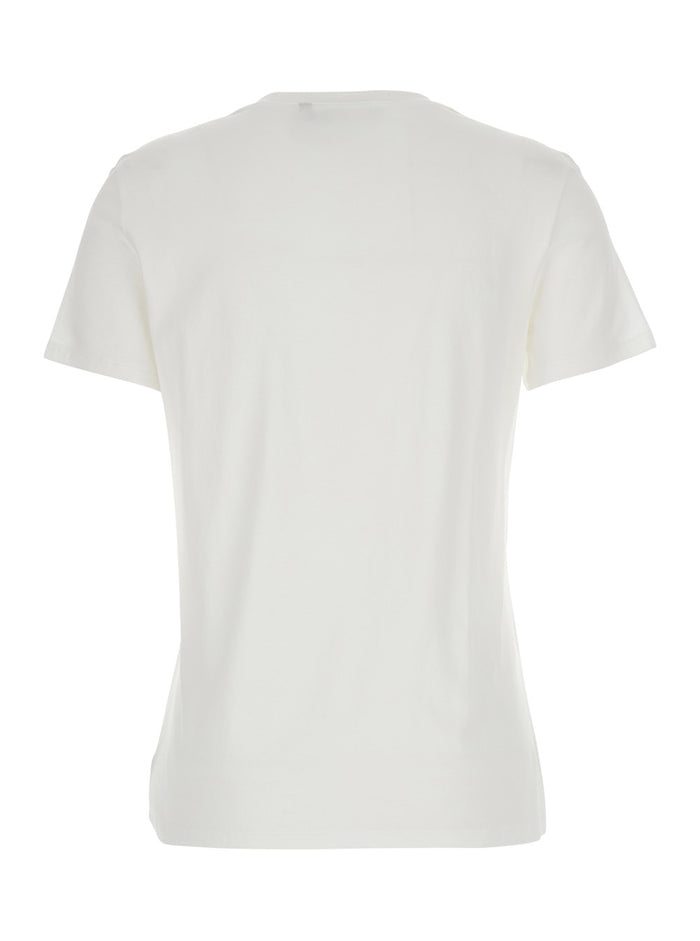 White Crewneck T-Shirt Cotton Woman Tshirts And Polo Shirts