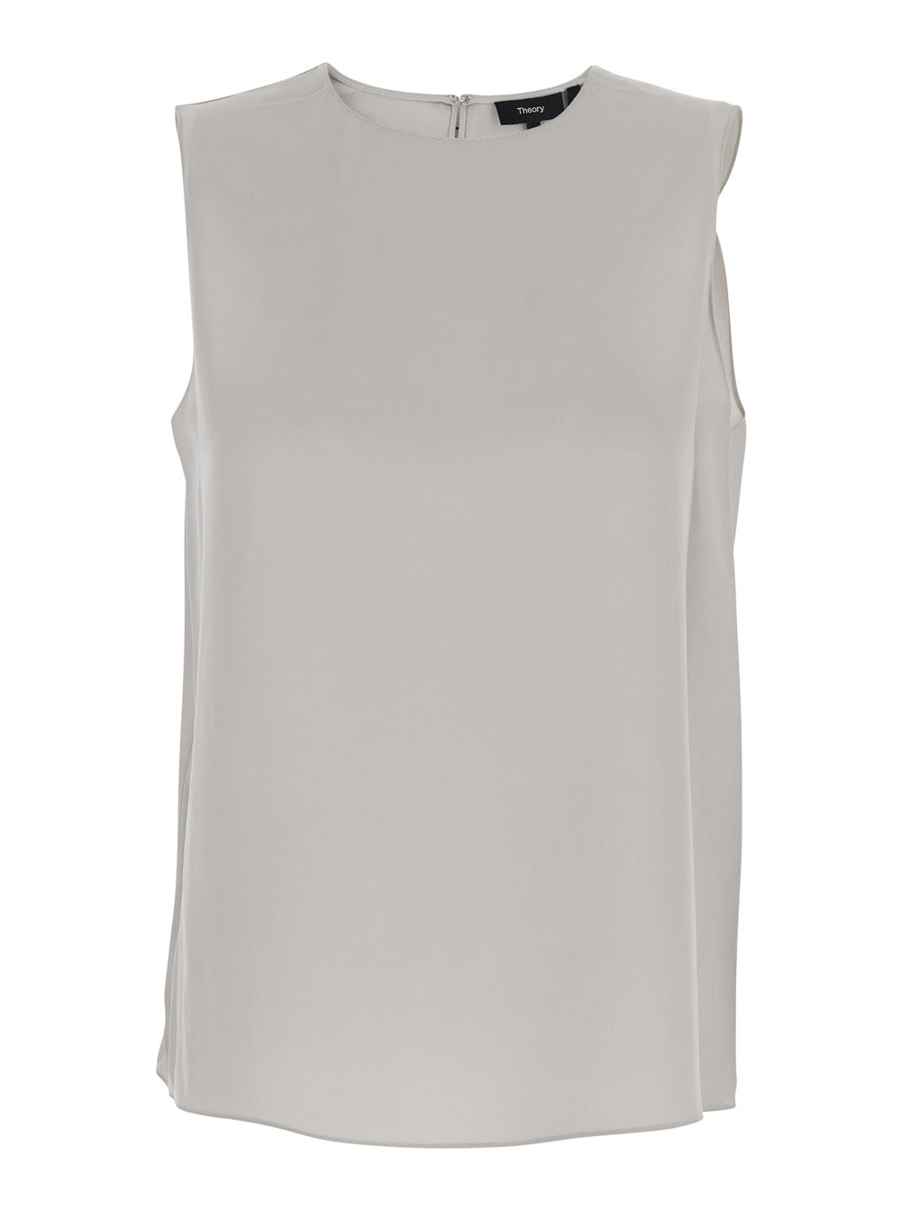 Straight Shell Metallic T-Shirt With Round Neck Silk Woman Jersey
