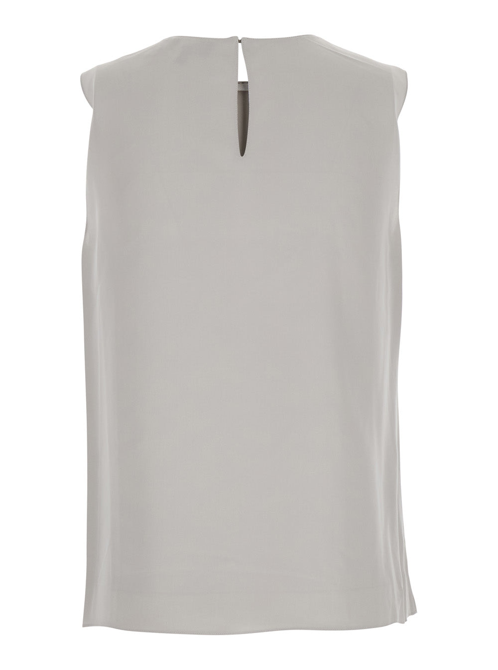 Straight Shell Metallic T-Shirt With Round Neck Silk Woman Jersey