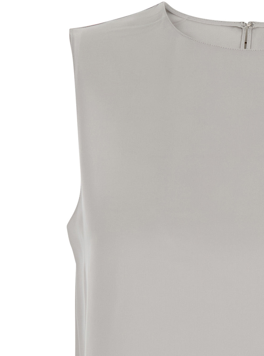 Straight Shell Metallic T-Shirt With Round Neck Silk Woman Jersey