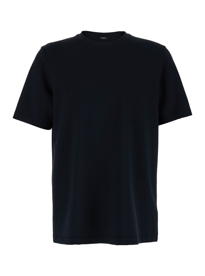 Black Crewneck T-Shirt Jersey Man Tshirts And Polo Shirts