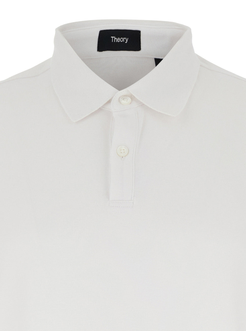 White Polo Shirt with Button Closure in cotton Man Tshirts And