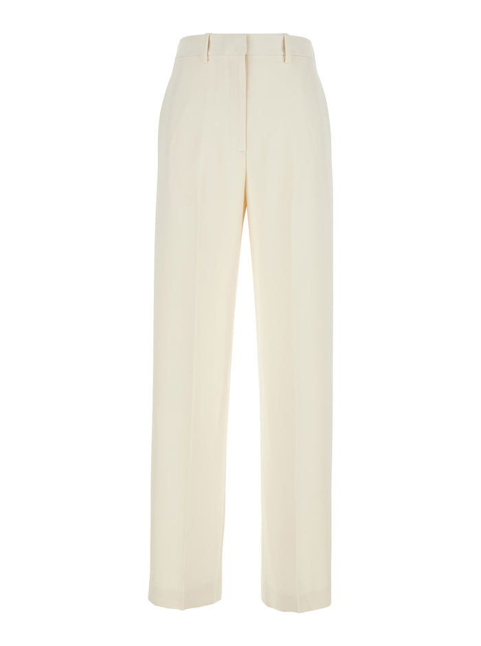 Admiral White Pants With Belt Loops Tech Fabric Woman Trousers