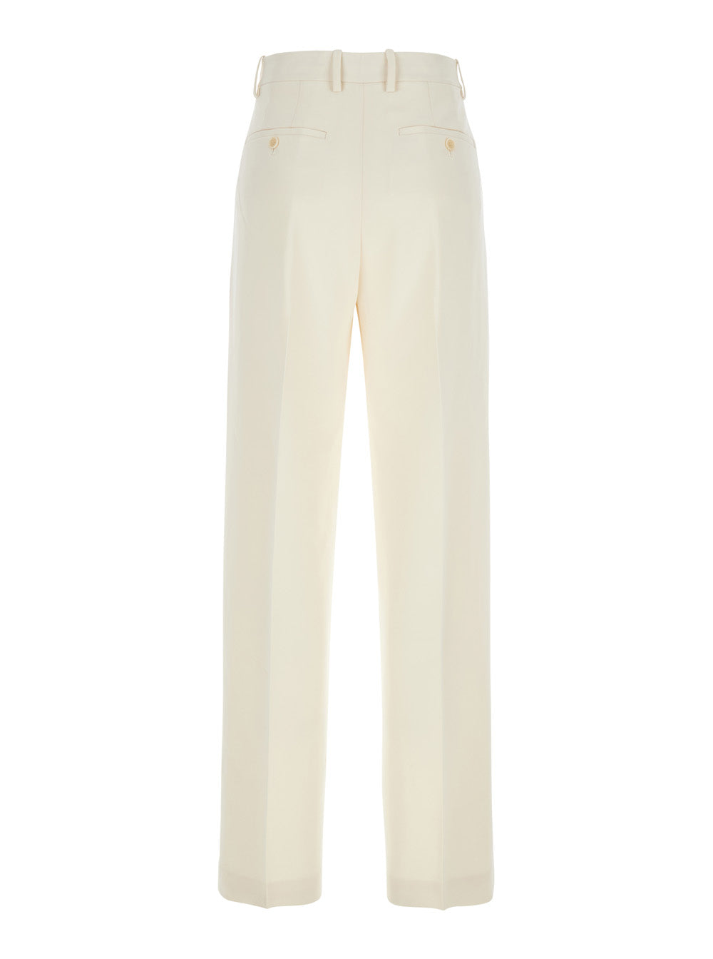 Admiral White Pants With Belt Loops Tech Fabric Woman Trousers