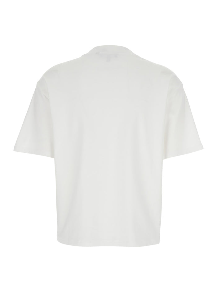 White Round Neck T-Shirt Cotton Woman Jersey