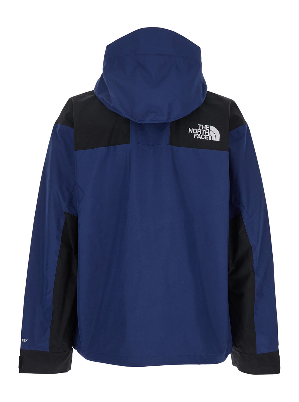 Mountain Blue Jacket With Drawstring Hood And Hem Front Rear Logo Detail Tech Fabric Man Blu Polyester