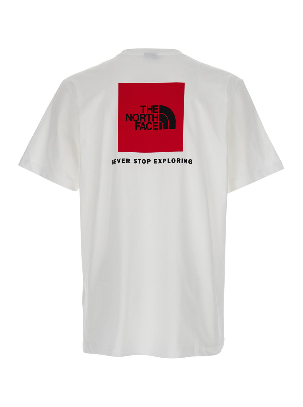 White T-Shirt with Logo Printed on the Front and Maxi Back in Cotton Man Tshirts Polo Shirts