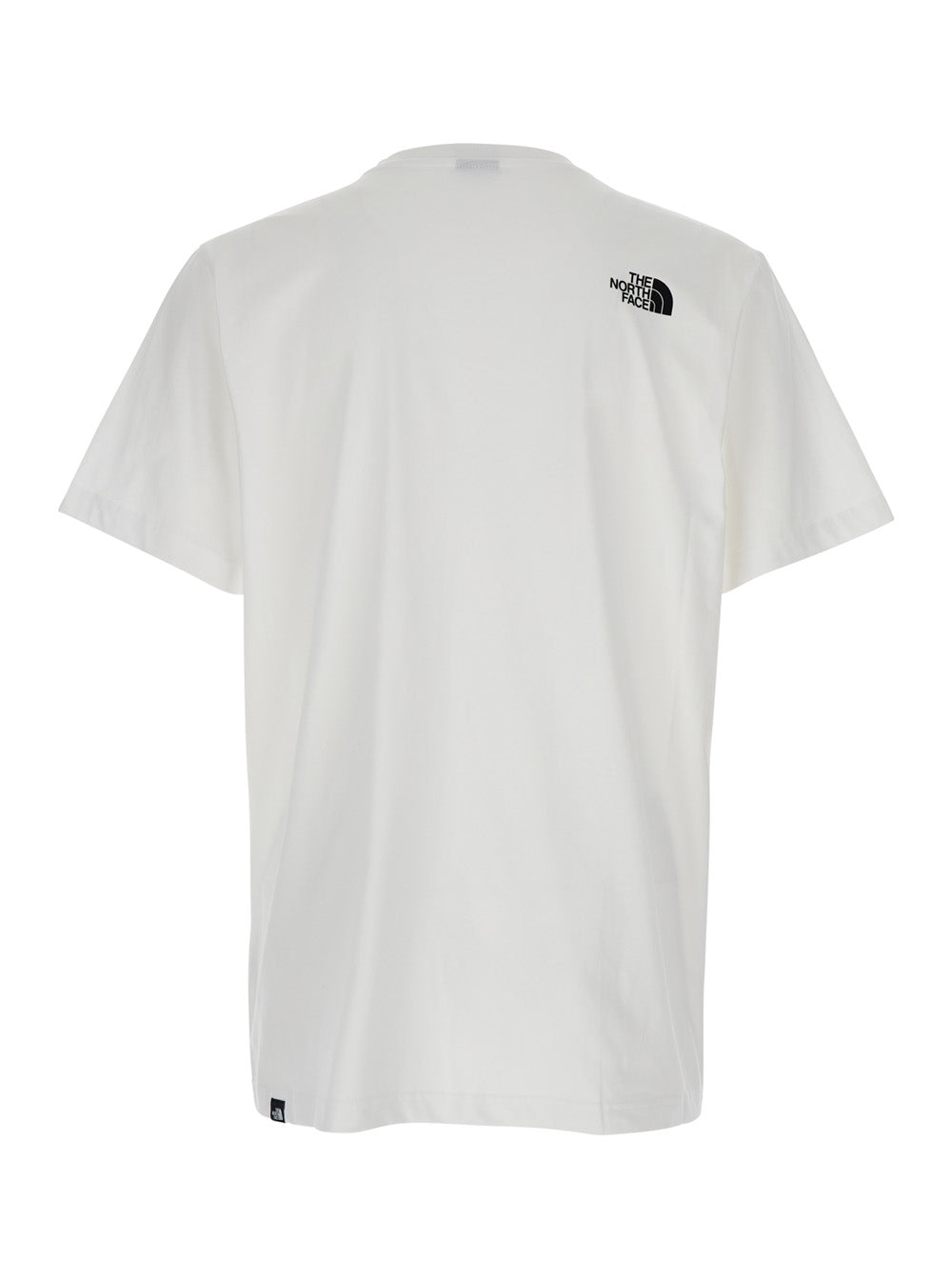 White T-Shirt with Maxi Logo Printed on the Front and Back in Cotton Blend Man Polyester Tshirts Polo Shirts