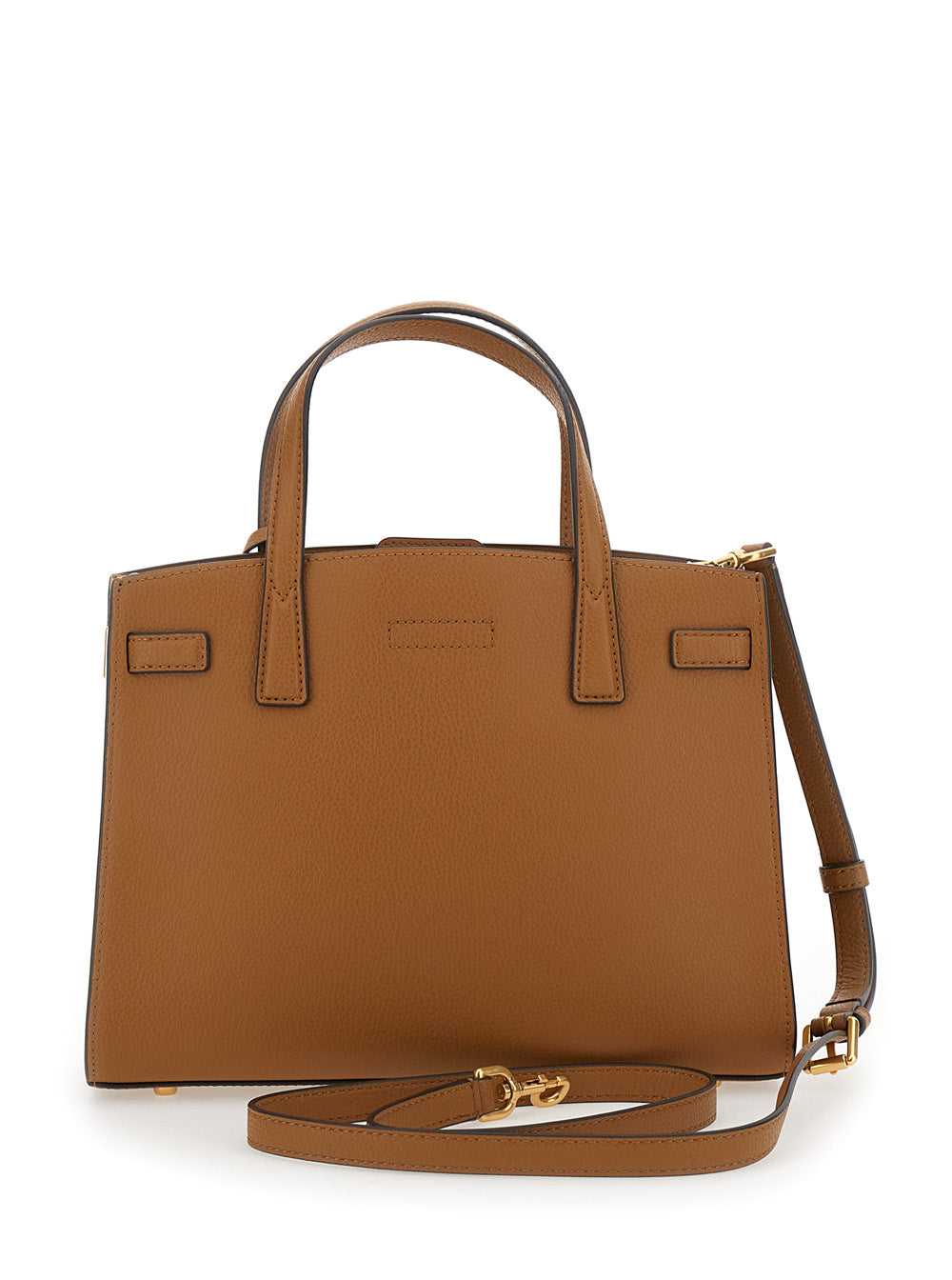 Robinson Brown Handbag With Logo Plaque On The Front And Luggage Tag Leather Woman Cow Hand Bags