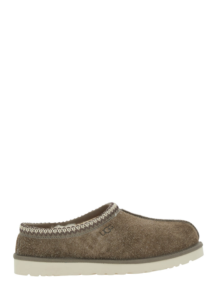 Tasman Shaggy Brown Mule With Slip-On Design Suede Man Flat Shoes