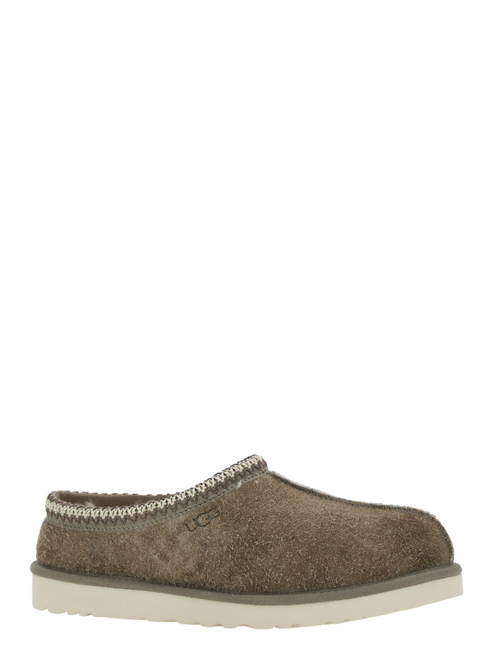 Tasman Shaggy Brown Mule With Slip-On Design Suede Man Flat Shoes