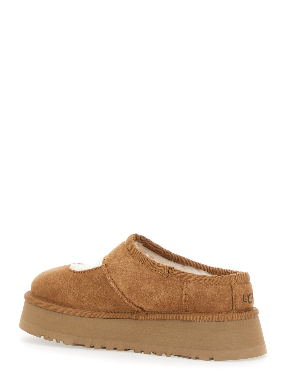Bea Mary Jane Brown Mules with Cut-Out Detail in Suede Woman Sheep Leather Flat Shoes