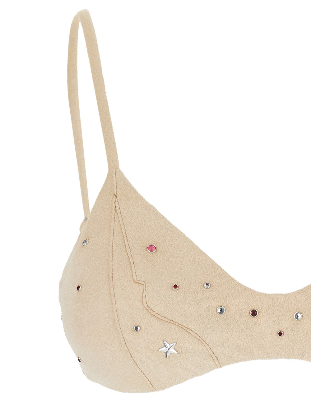Beige Sequin Bikini in Tech Fabrich Stretch Woman Polyester Elastane Beachwear