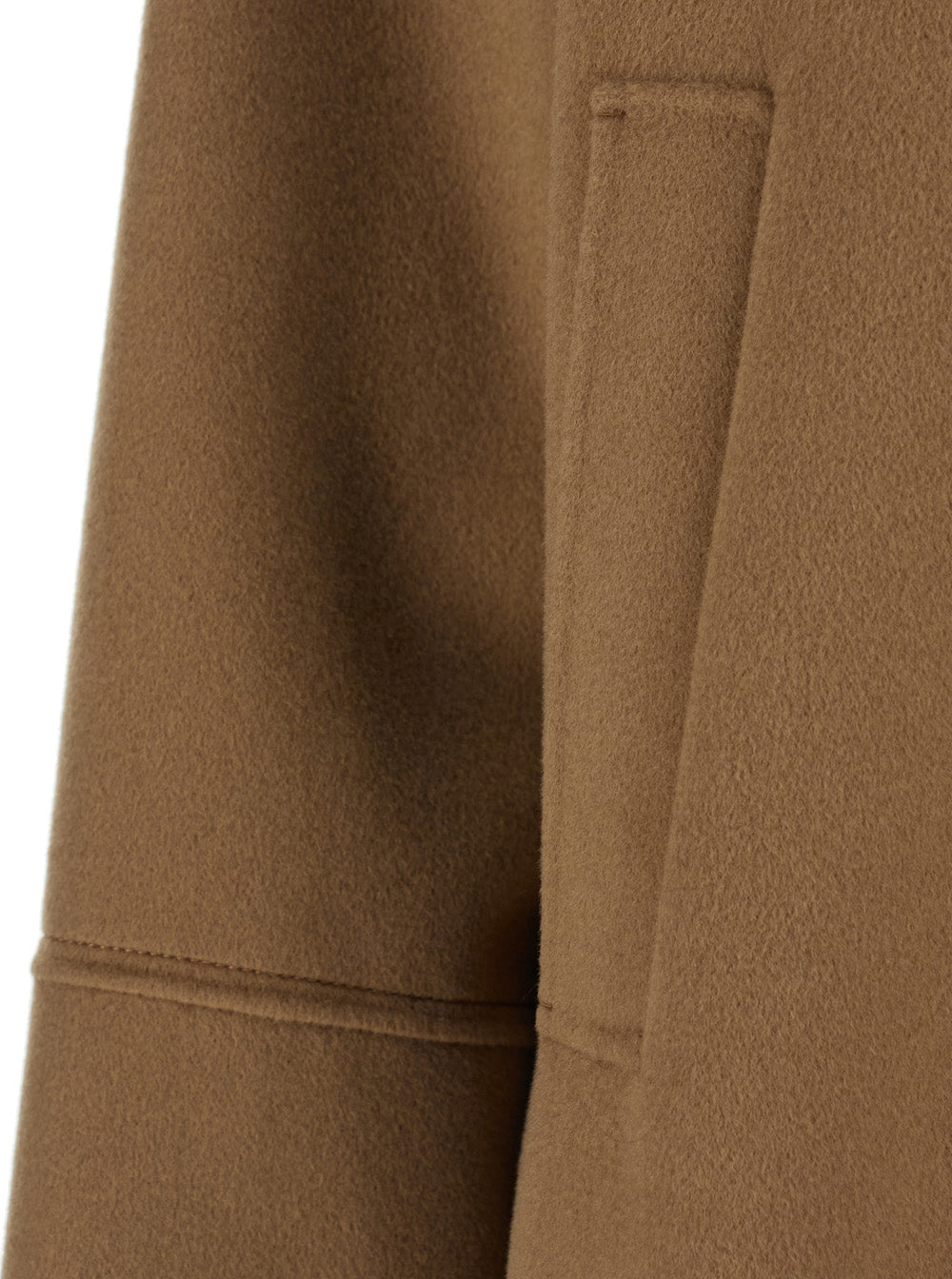 Cloe Brown Coat With Fixed Hood And Dropped Shoulders Wool Woman Beige