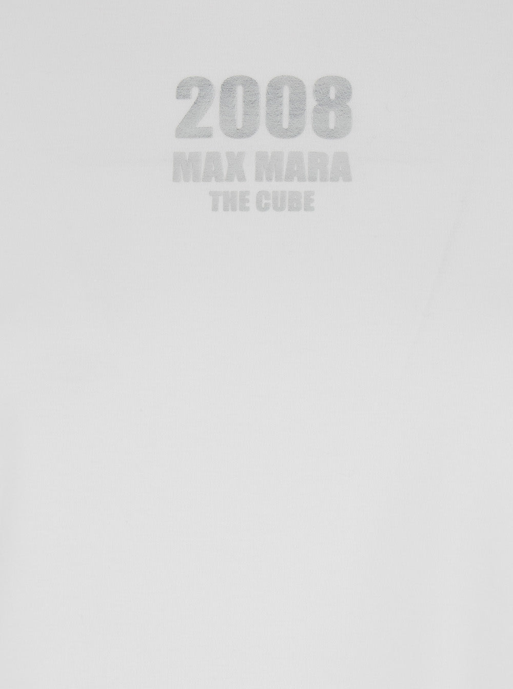 Quieto White Crewneck T-Shirt with Logo Print on the Front in Cotton Woman Tshirts And Polo Shirts
